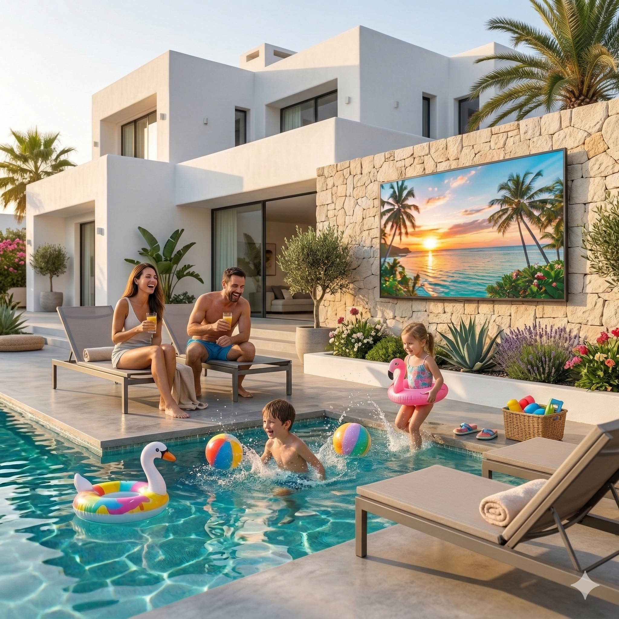 painel de led para piscina residencial