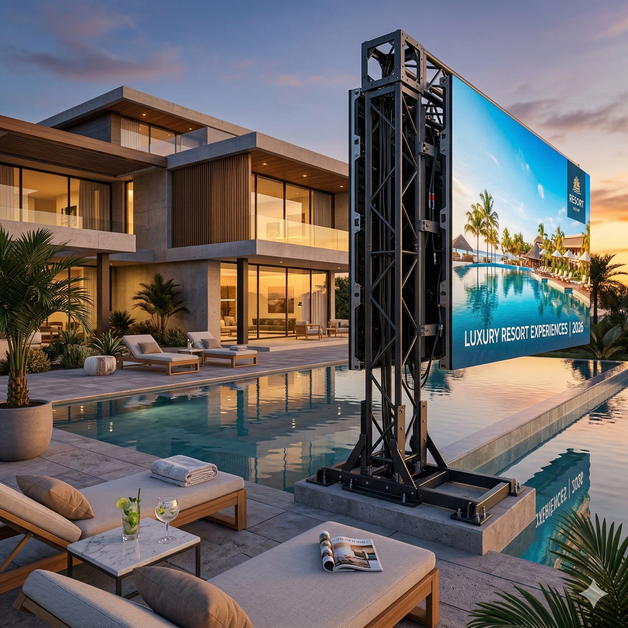 telão led externo área gourmet