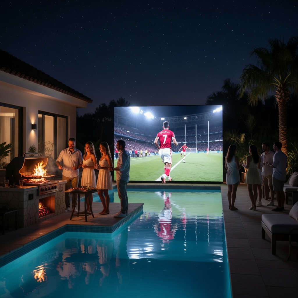 telão led externo área gourmet